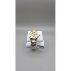 Invicta Objet D Art 43mm Mens Automatic Gold/Gold Skeleton Dial Stainless Steel